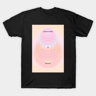 Everything is Energy Modern Aesthetic Rainbow Gradient Aura T-Shirt